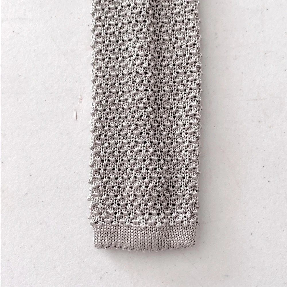 Polo Ralph Lauren Men's Grey Silk Knit Tie